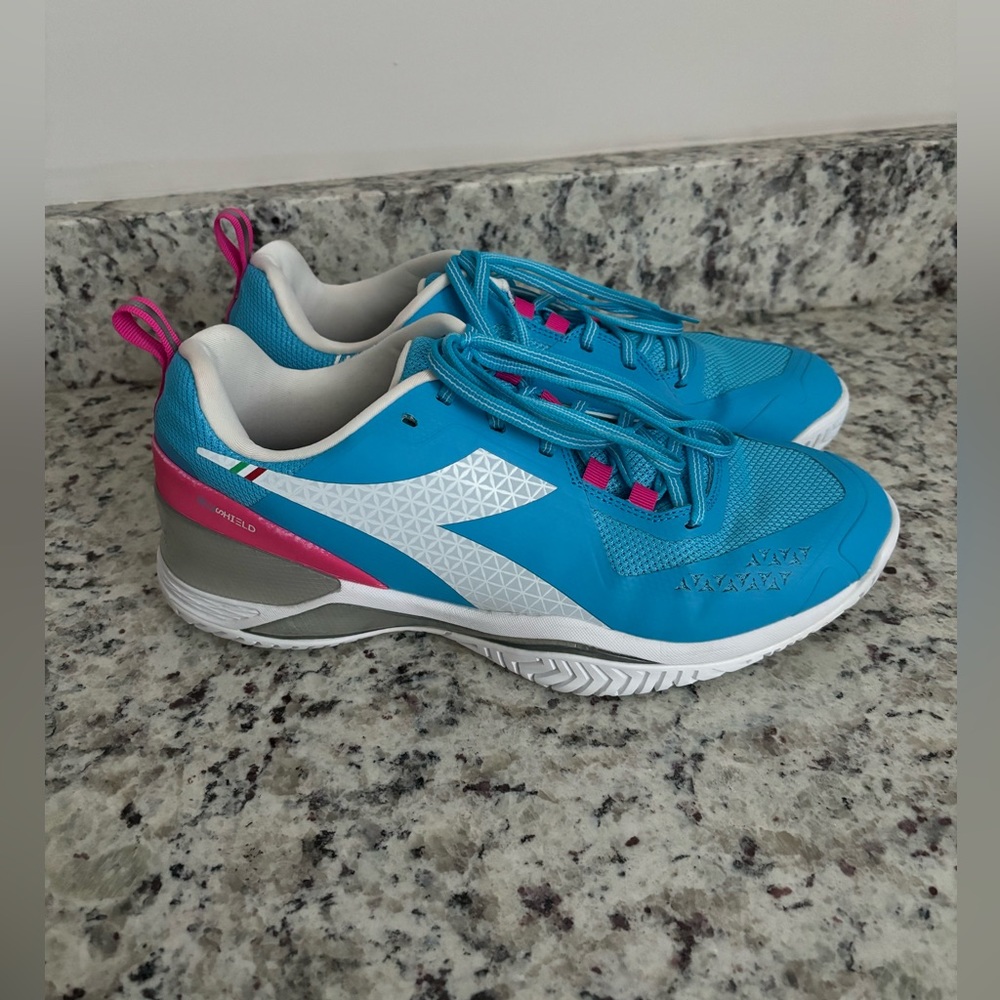 Diadora Blushield Torneo (Sky Blue/White) Women's Tennis Shoes